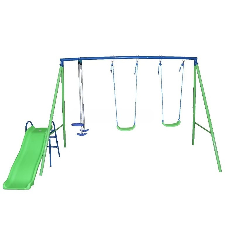 Kids Outdoor Swing Set With Slide - Swing and Slide Set Outdoor Kids