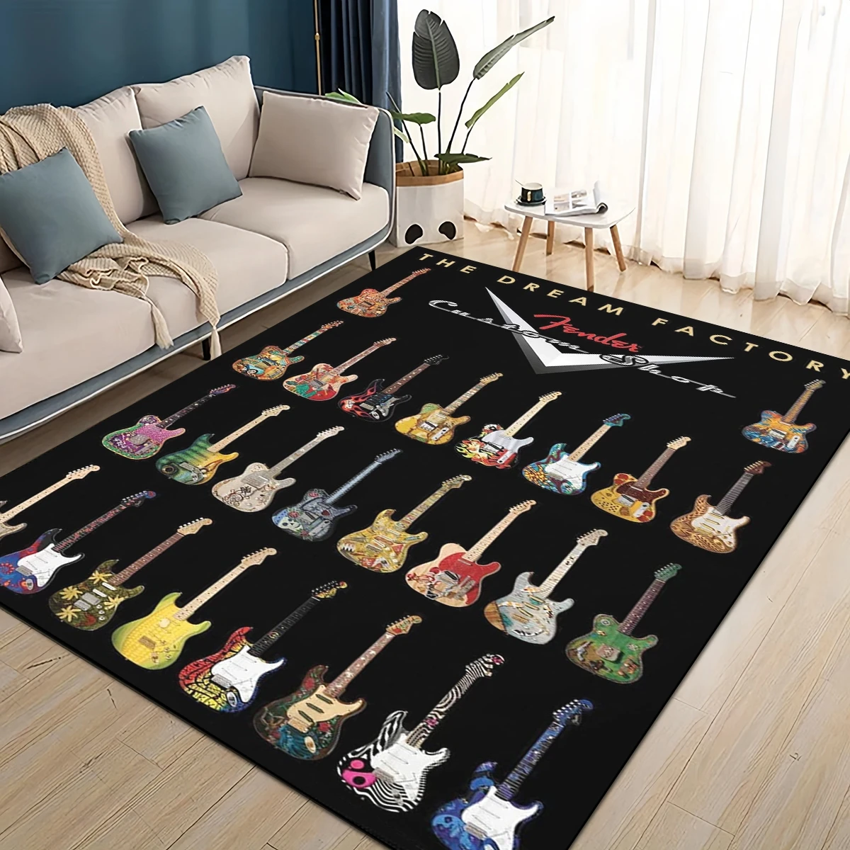 Kids Outdoor Instruments - 3D Retro Fender logo Guitar Instruments