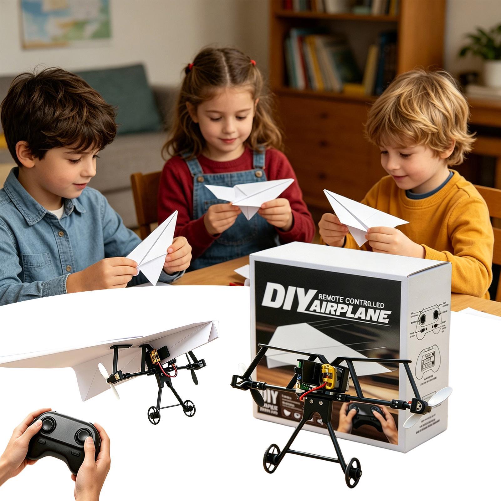Kids Outdoor Toys - DIY RC Paper Airplane Kit Plane