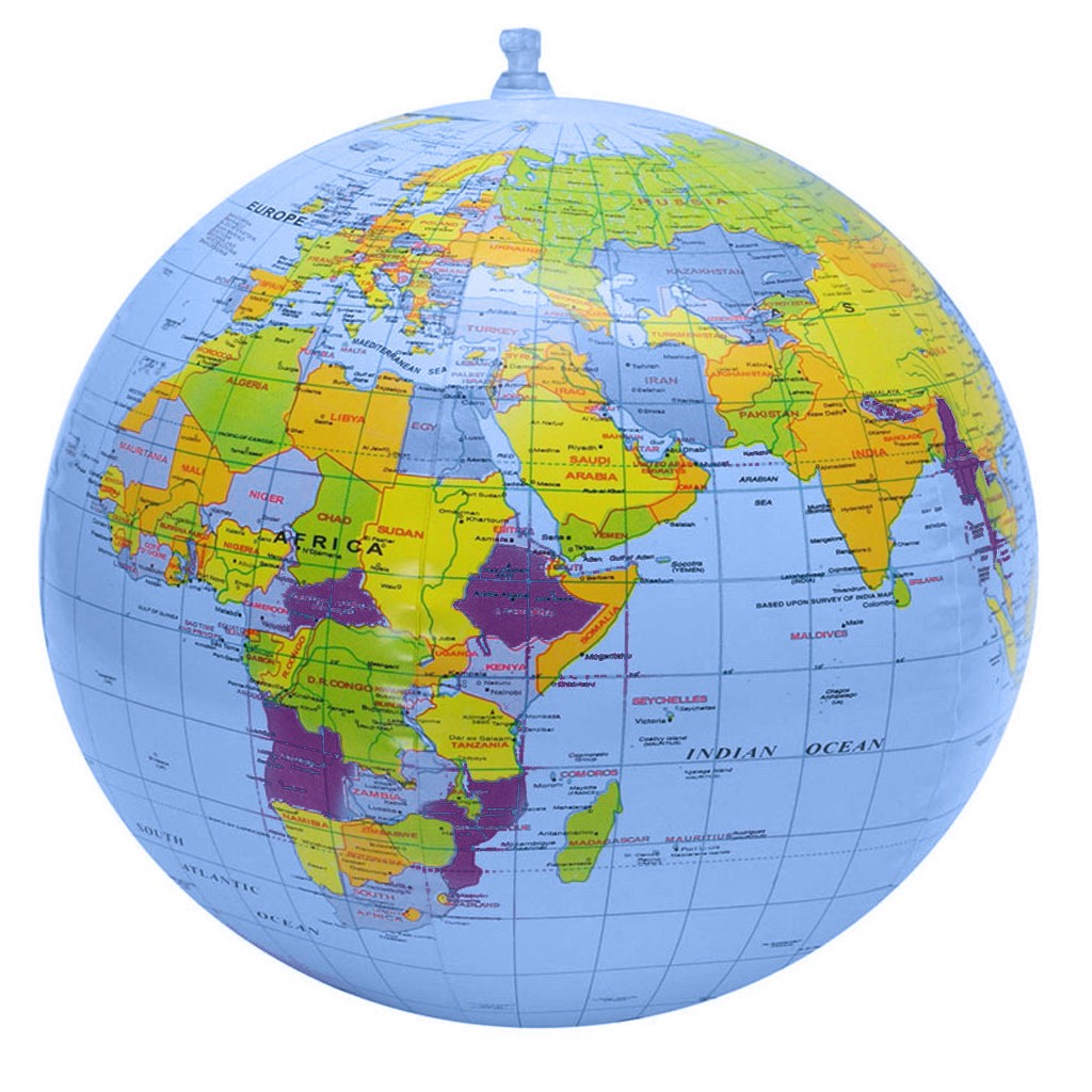 Outdoor Kids In An Inside World - 90CM Inflatable Earth World Geography Globe