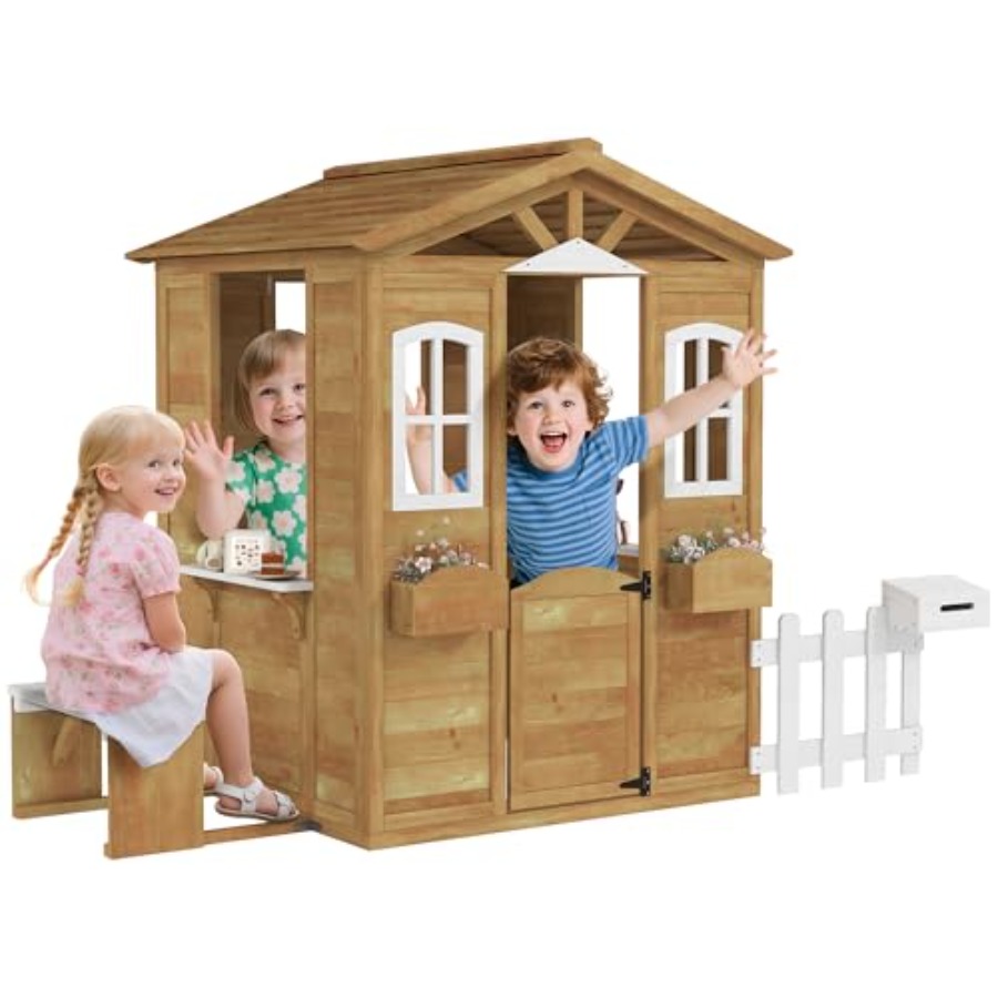 Kids Outdoor Playhouse - Outdoor playhouse for kids aged 3-6,