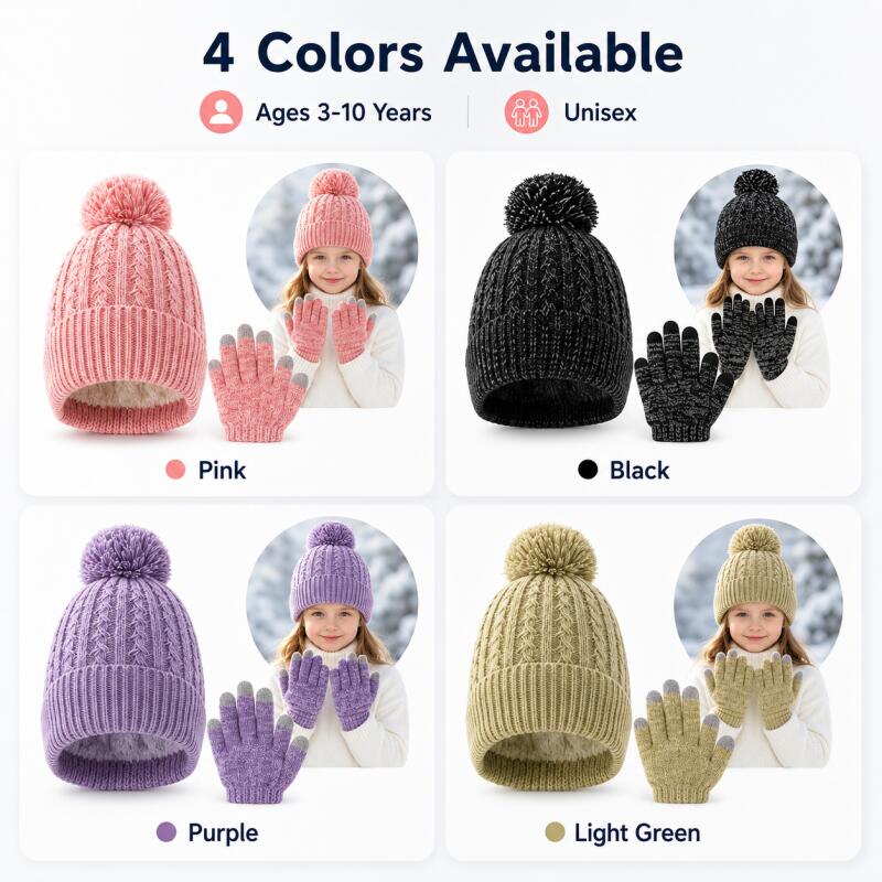 Kids Winter Knit Hat Touchscre - огляд і ціна Kids Outdoor Gloves
