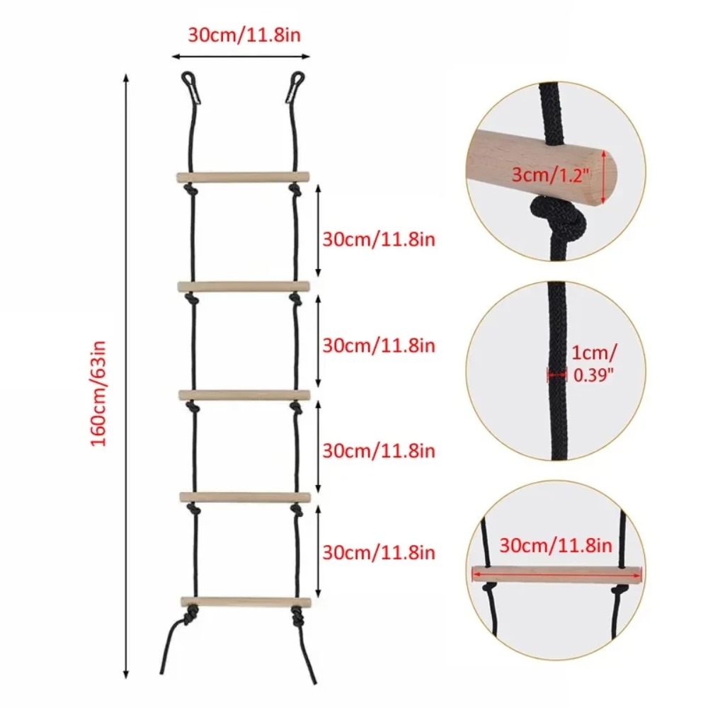 Children Climbing Rope Ladder  - огляд і ціна Kids Outdoor Wooden Playset