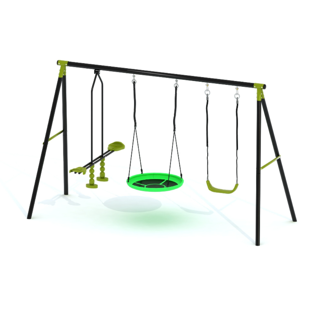 3-in-1 Kids Swing Slide Climbi - огляд і ціна Kids Outdoor Swing Set With Slide