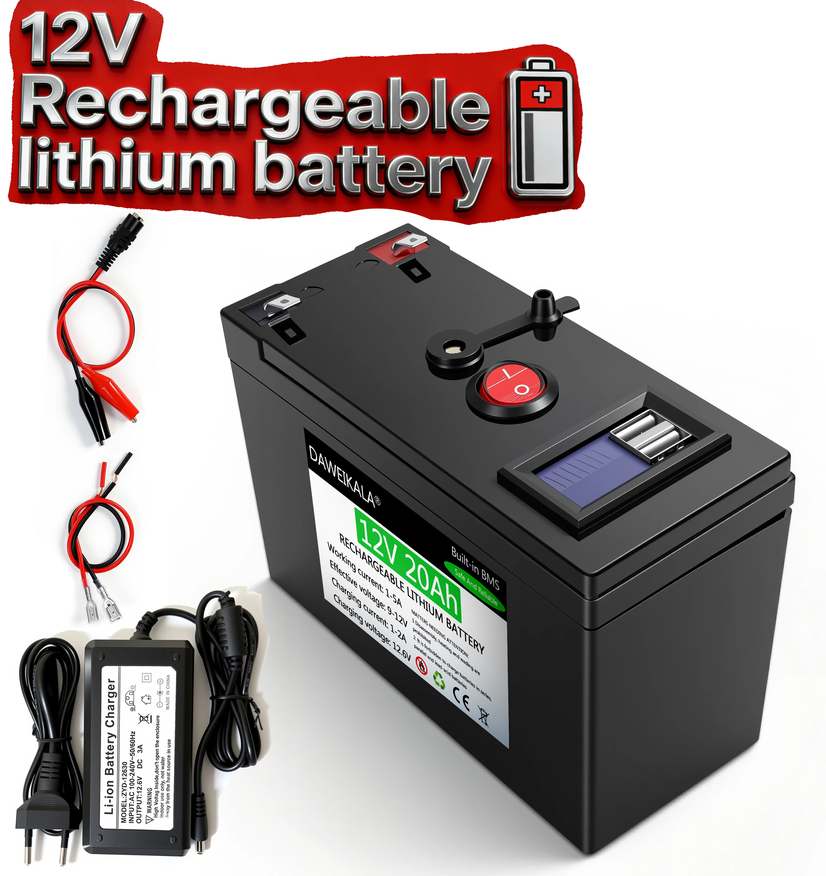 12V 20Ah Rechargeable lithium  - огляд і ціна Kids Outdoor Instruments