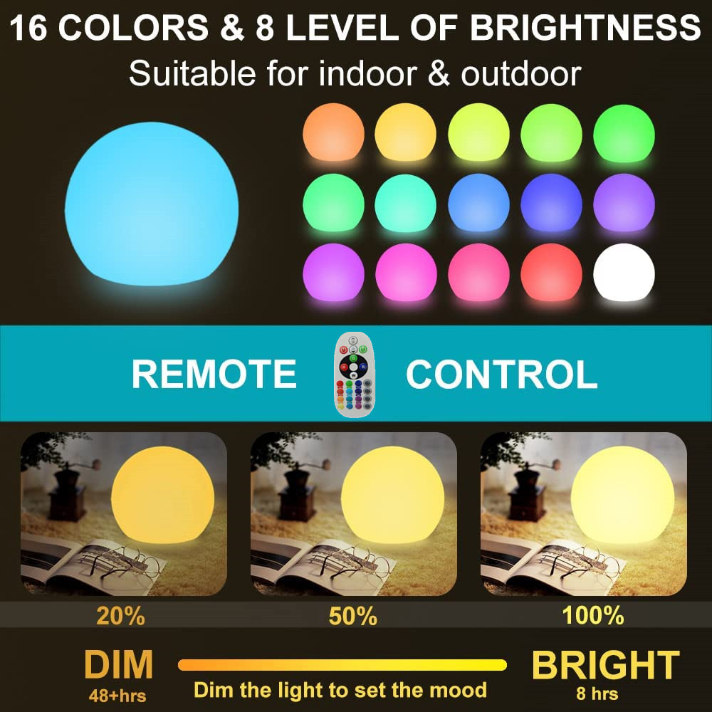 Rechargeable LED Glowing Ball  - огляд і ціна Kids Outdoor Garden