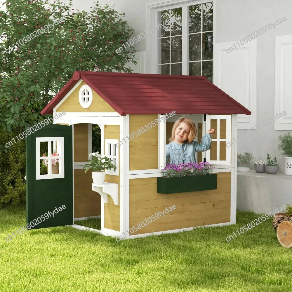 Outdoor Kids Playhouse, Wooden - огляд і ціна Kids Outdoor Playhouse