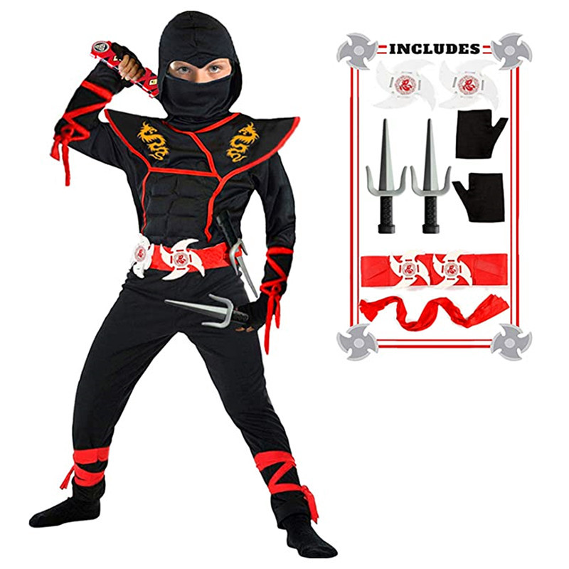 Black Ninja Costume Boy Hallow - огляд і ціна Kids Outdoor Ninja Warrior Course