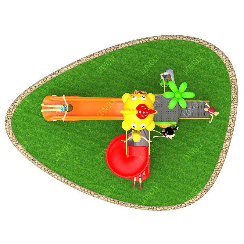 Commercial Plastic Slide 450x2 - огляд і ціна Kids Outdoor Garden