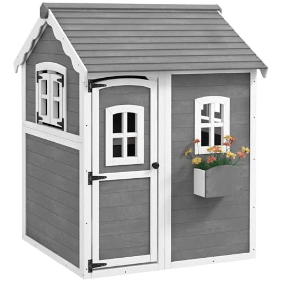 Outdoor wooden playhouse for k - огляд і ціна Kids Outdoor Playhouse