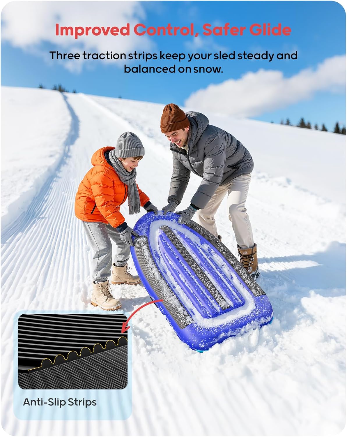 QPAU Inflatable PVC Snow Sled  - огляд і ціна Kids Outdoor Toys