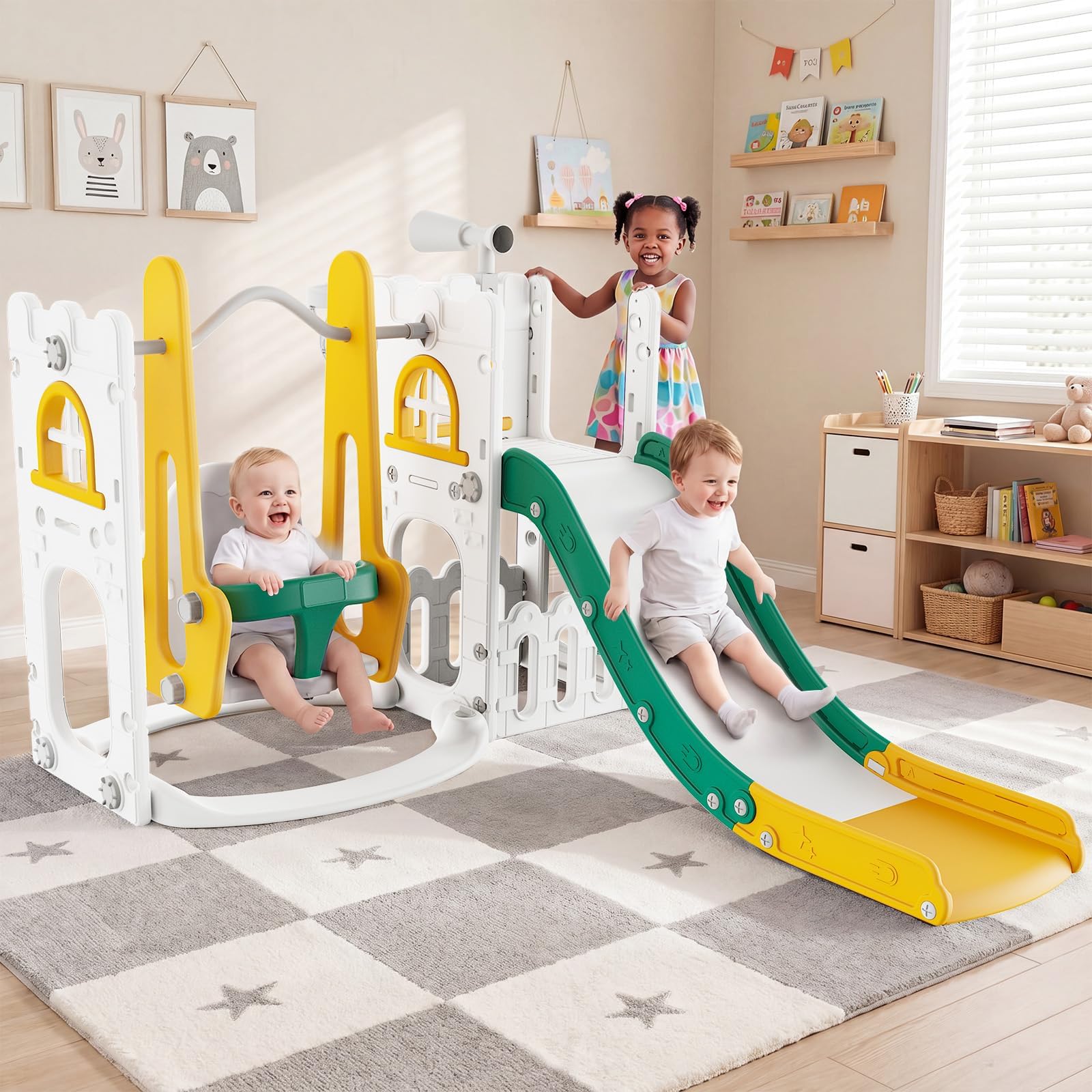 7 in 1 Toddler Slide And Swing - огляд і ціна Kids Outdoor Playhouse