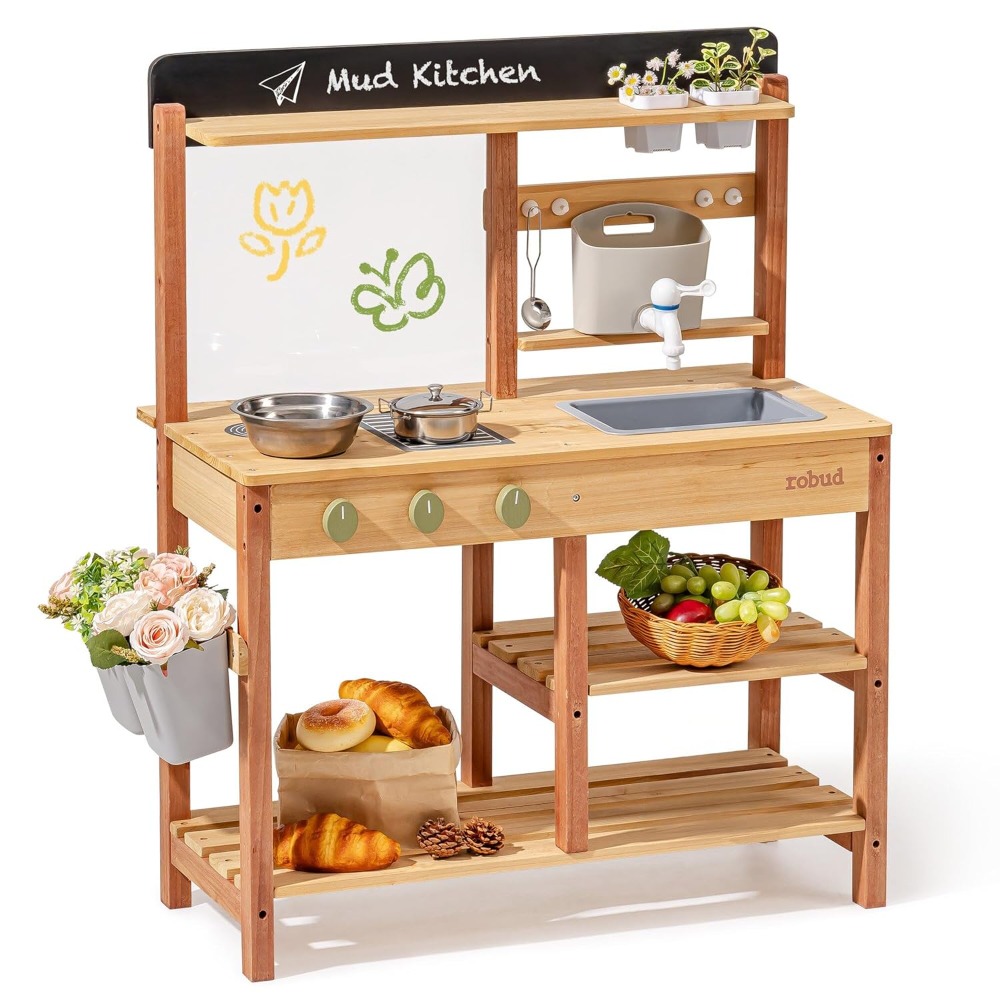 US Shipping Wooden Mud Kitchen - огляд і ціна Kids Outdoor Wooden Playset