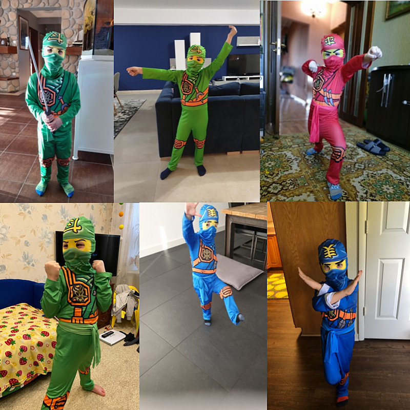 Kids Ninja Costume, Deluxe Sam - огляд і ціна Kids Outdoor Ninja Warrior Course