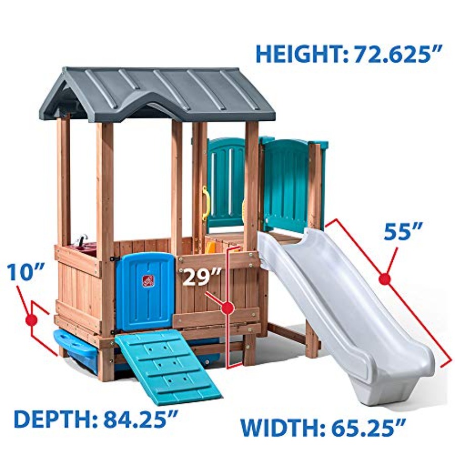 Woodland Adventure Playhouse & - огляд і ціна Kids Outdoor Swing Set With Slide
