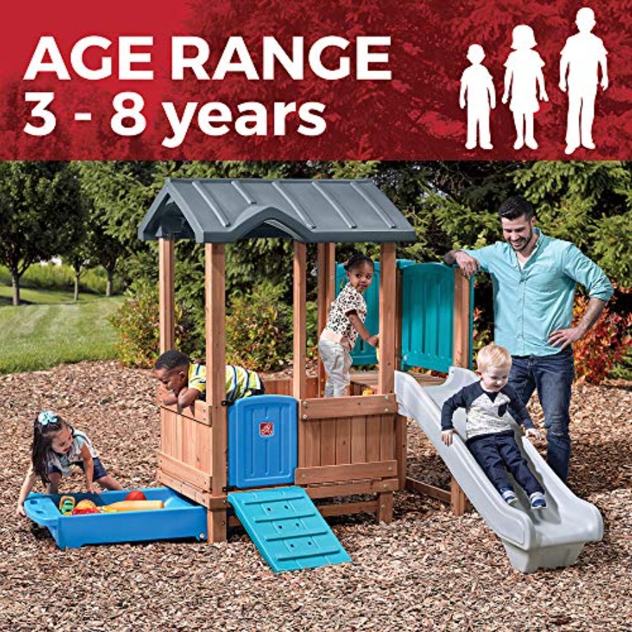 Woodland Adventure Playhouse & - огляд і ціна Kids Outdoor Swing Set With Slide