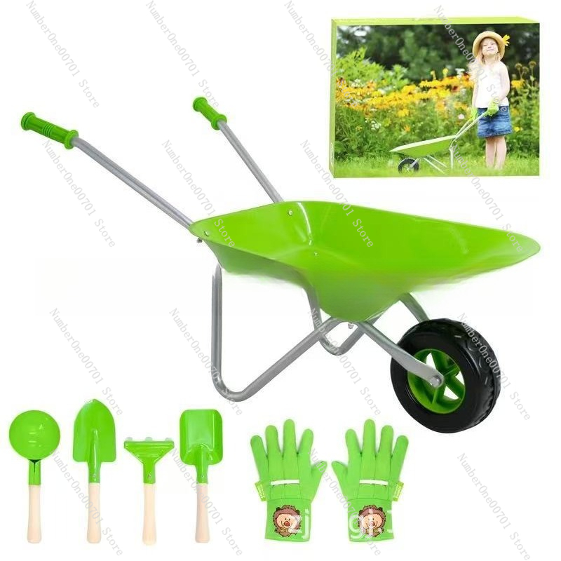 Kids Outdoor Wheelbarrow, Gree - огляд і ціна Kids Outdoor Toys
