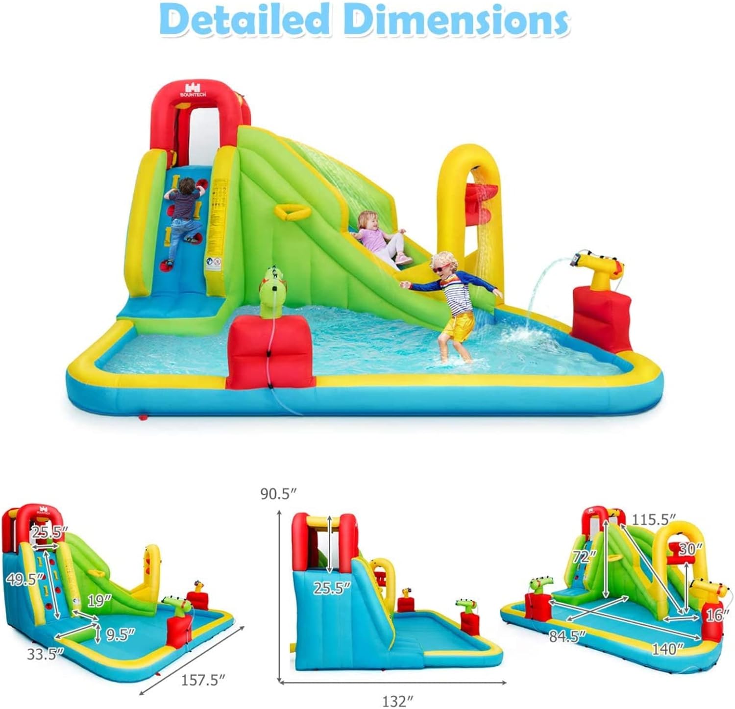 Mega Inflatable Water Park Bou - огляд і ціна Kids Outdoor Water