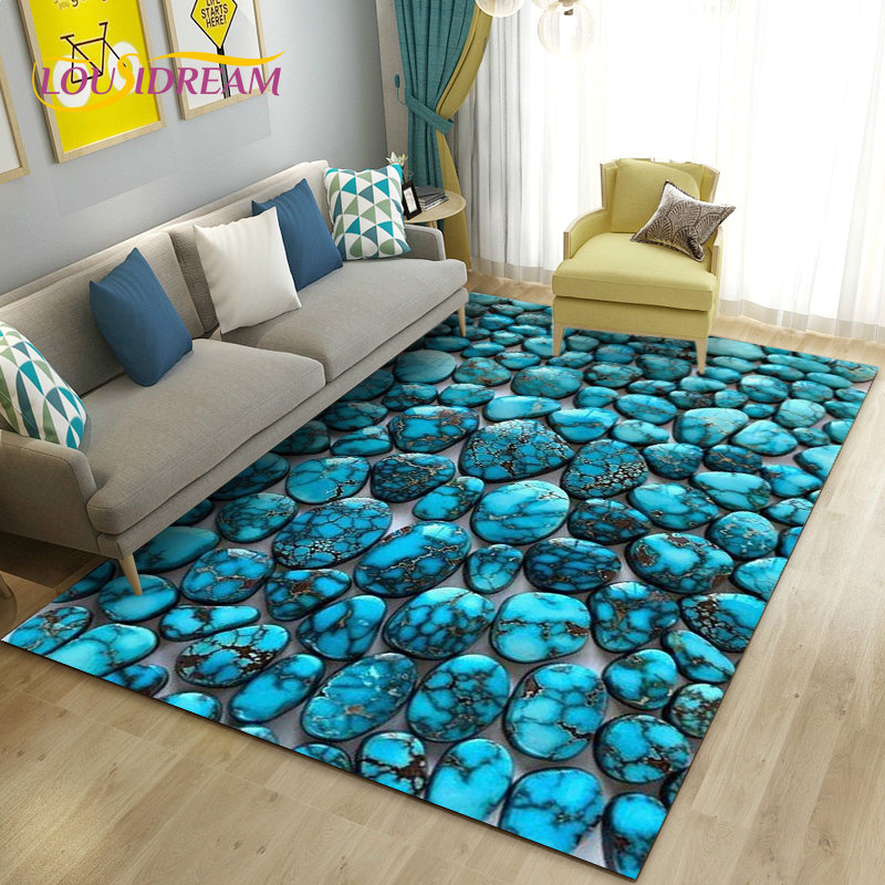 3D Colorful Cobblestone Stone  - огляд і ціна Kids Outdoor Mat Waterproof