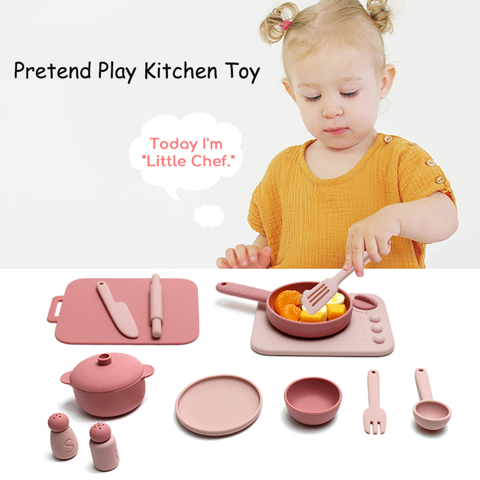 13 Pcs Set Silicone Cooking Pl - огляд і ціна Kids Outdoor Mud Kitchen Accessories