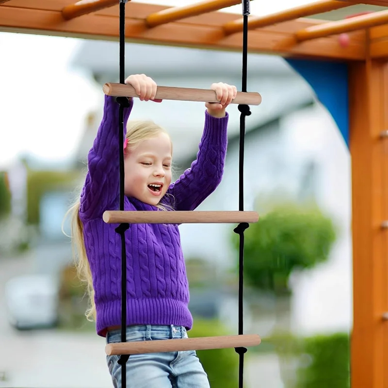 Children Climbing Rope Ladder  - огляд і ціна Kids Outdoor Wooden Playset