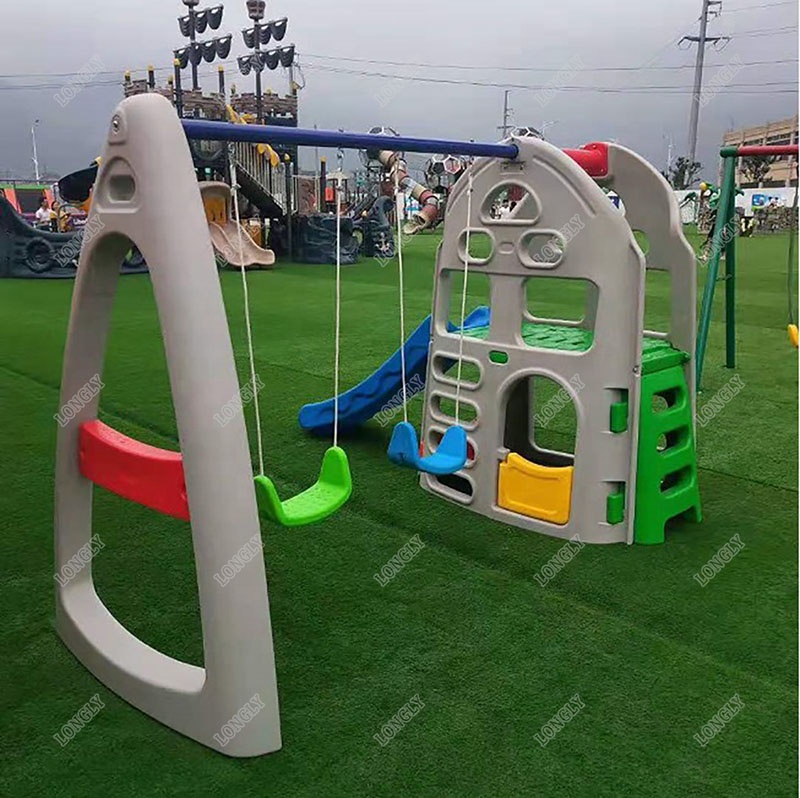 Backyard Plastic Slide and Swi - огляд і ціна Kids Outdoor Swing Set With Slide