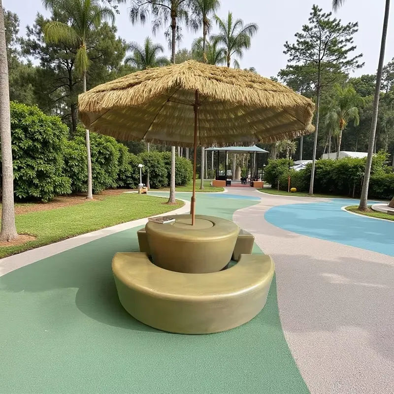 Modern Outdoor Round Table and - огляд і ціна Kids Outdoor Bench With Umbrella