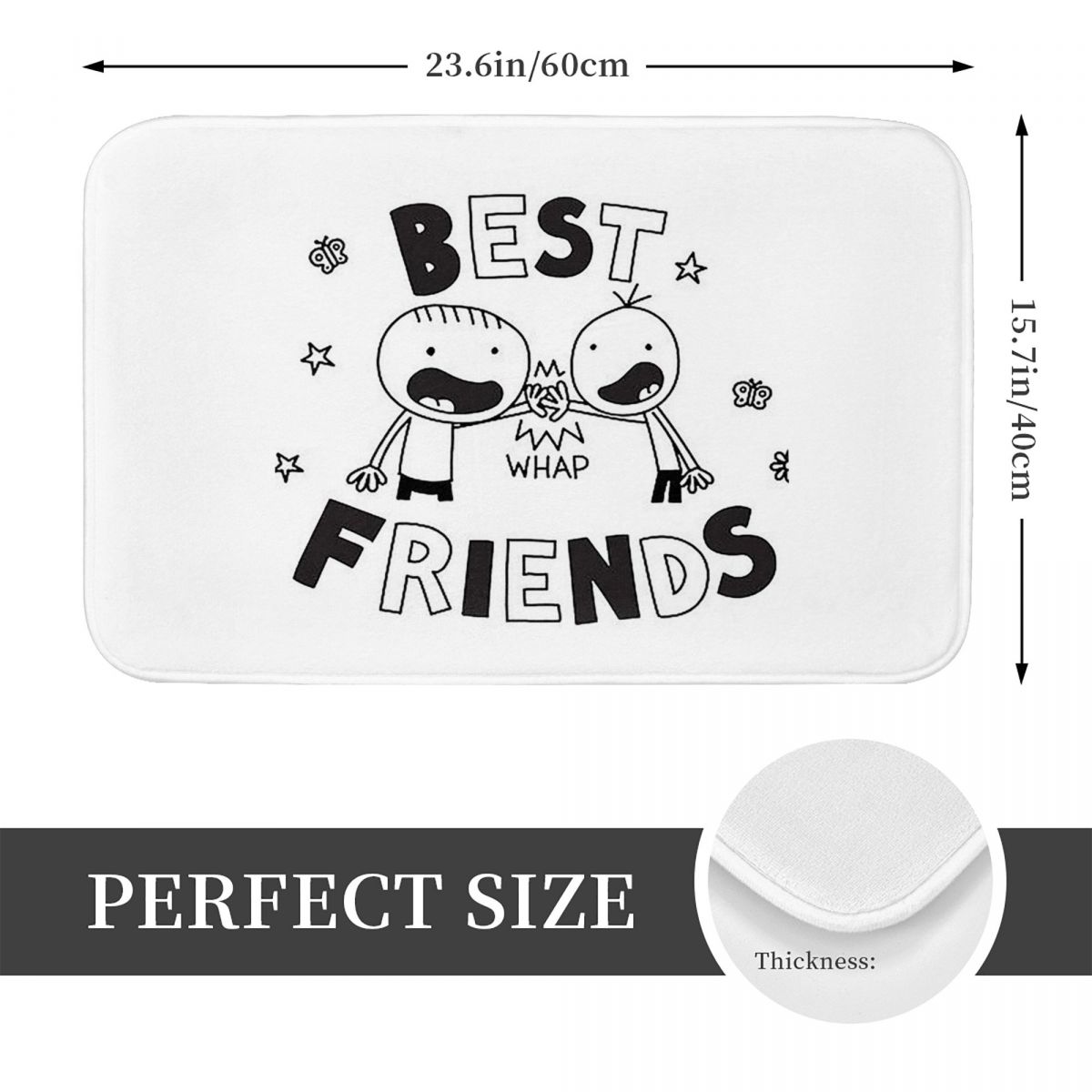 Best Friends Diary Of A Wimpy  - огляд і ціна Kids Outdoor Mat Waterproof