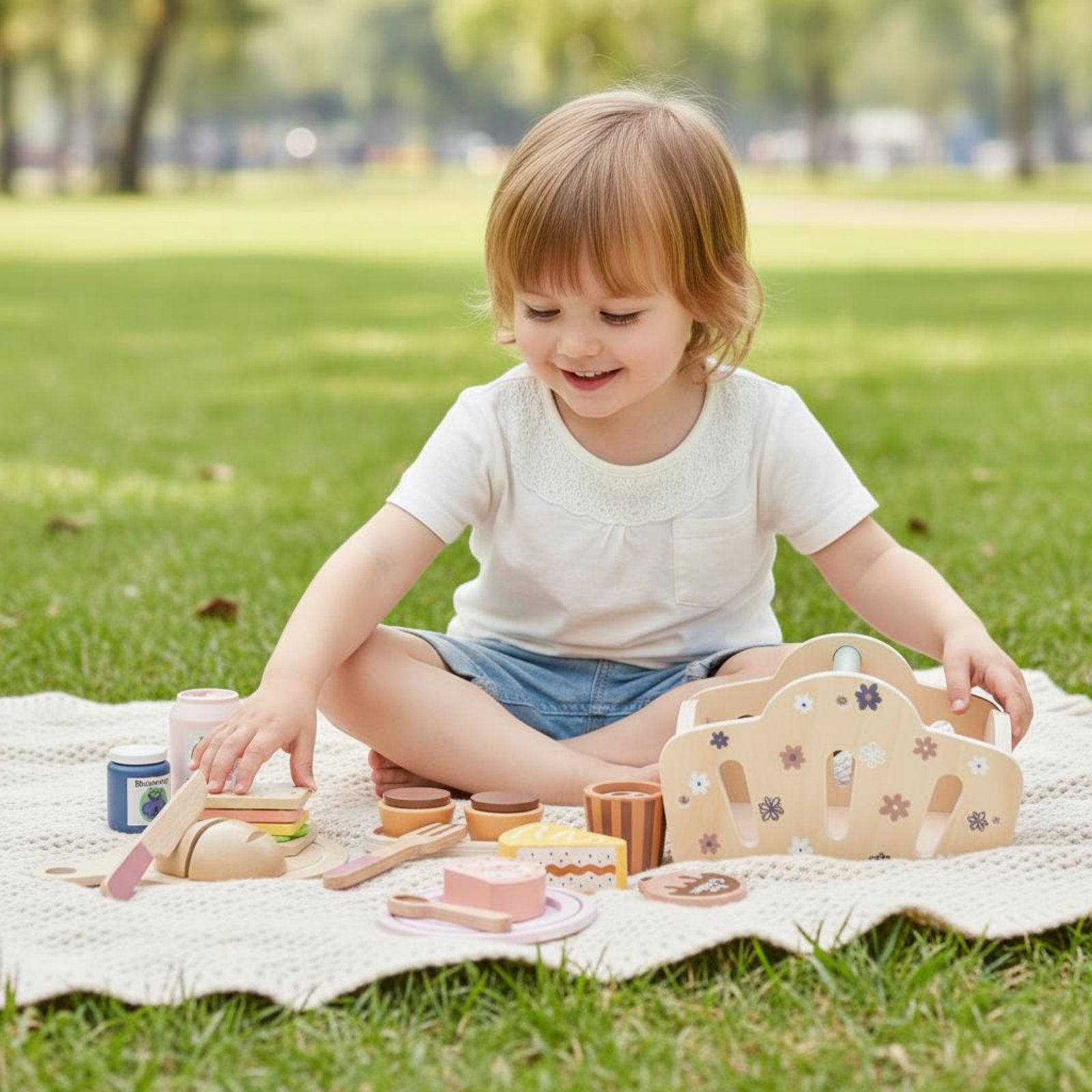 Wooden Outdoor Meal Basket Bas - огляд і ціна Kids Outdoor Wooden Playset