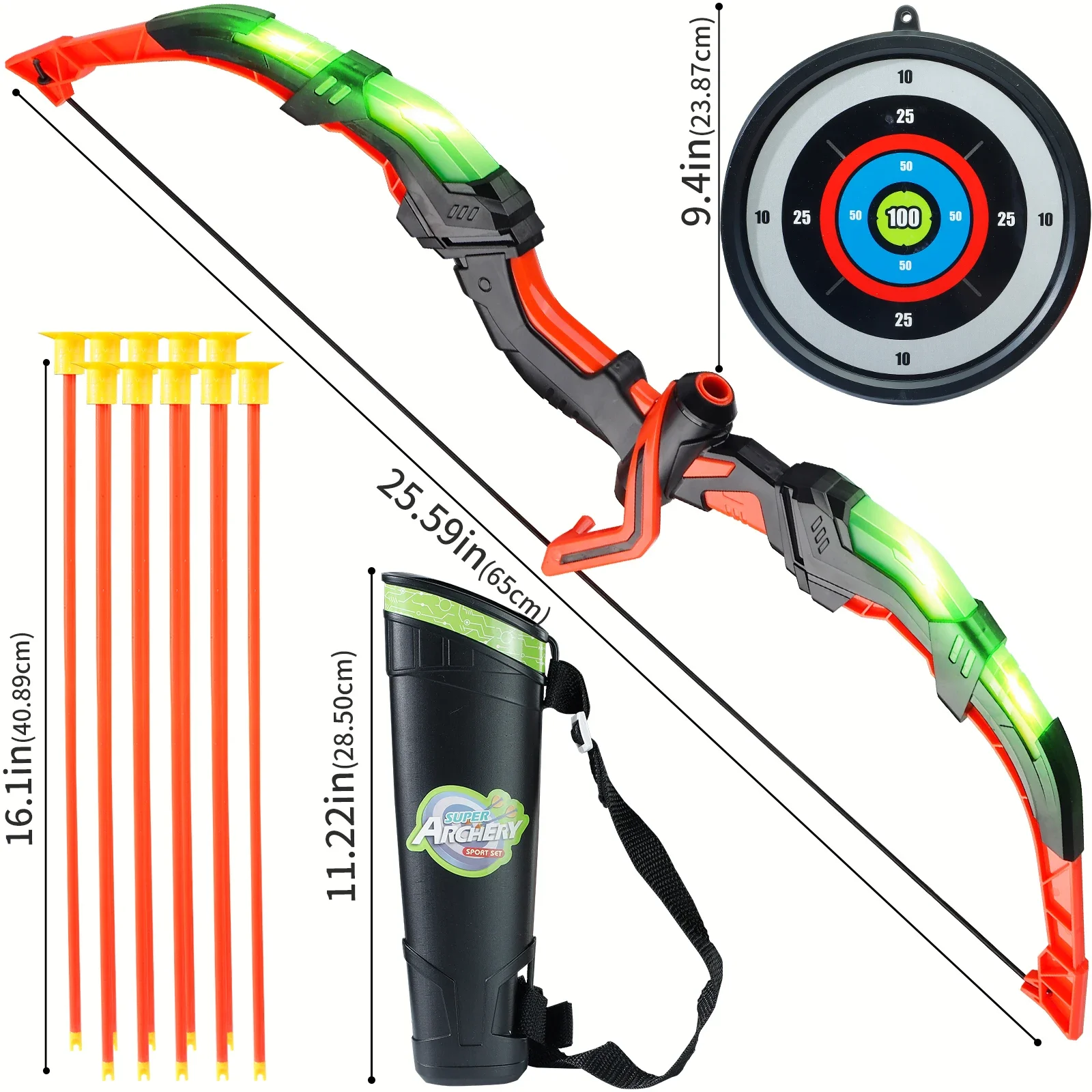 Kids LED Archery Toy Set, Hand - огляд і ціна Kids Outdoor Archery Set