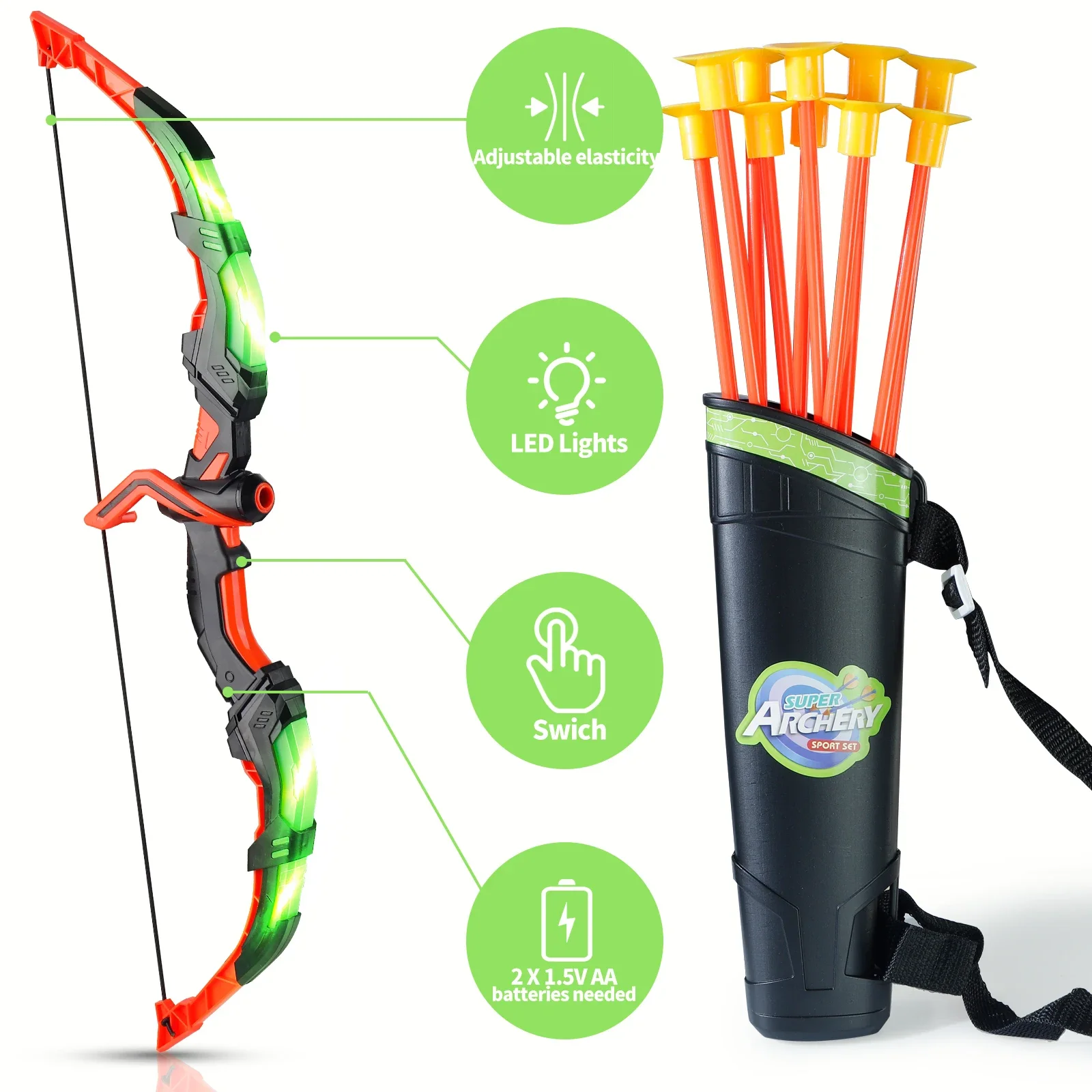 Kids LED Archery Toy Set, Hand - огляд і ціна Kids Outdoor Archery Set